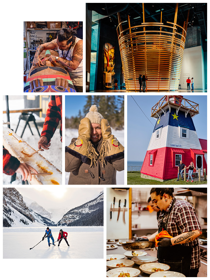 Indigenous and Canadian culture collage