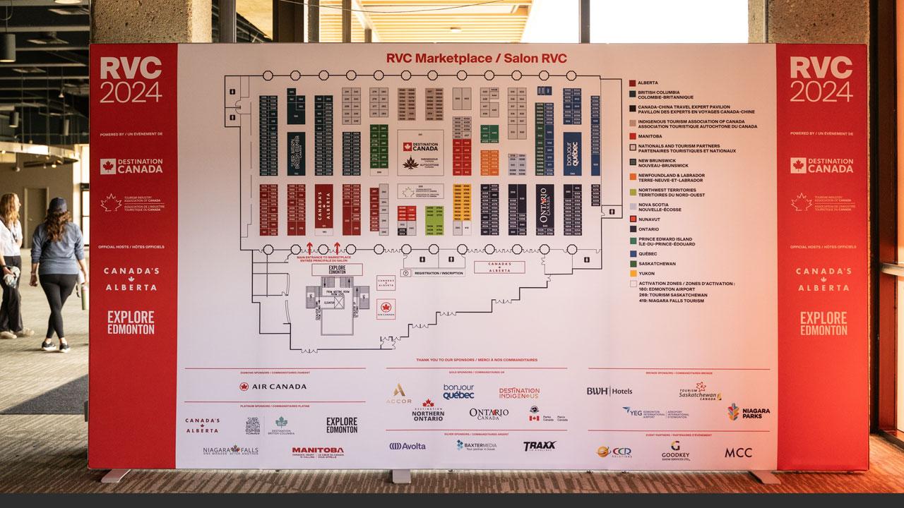 A large wayfinding guide for the RVC Marketplace